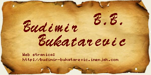 Budimir Bukatarević vizit kartica